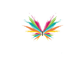 Fototapeta na wymiar Simple butterfly vector logo design template