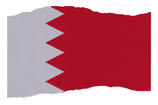 Bahrain flag on torn paper