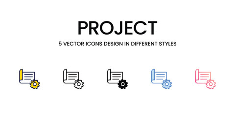 Project icon. Suitable for Web Page, Mobile App, UI, UX and GUI design.