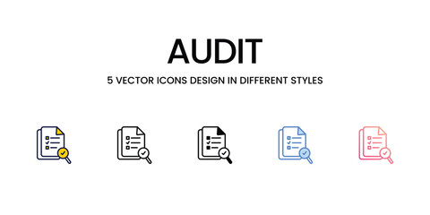 Audit icon. Suitable for Web Page, Mobile App, UI, UX and GUI design.