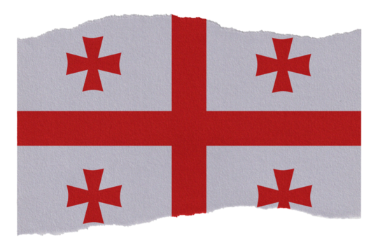 Georgia flag on torn paper