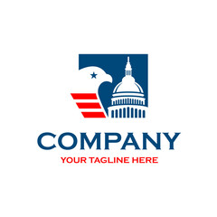 United states capitol building logo design. capitol hill washington, D.C, vector illustration. Suitable for your design need, logo, illustration, animation, etc.
