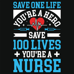 Best awesome nursing typography or graphics tshirt design