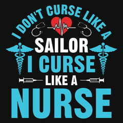 Best awesome nursing typography or graphics tshirt design