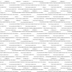 Fototapeta premium Scribble seamless pattern. Black stroke unreadable sloppy handwriting on white background. Vector illustration.