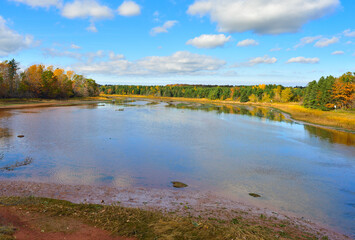 Tidal Rivers Scene in Autumn