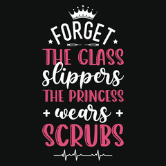 Obraz premium Best awesome nursing typography or graphics tshirt design