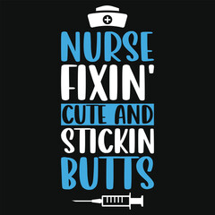 Obraz premium Best awesome nursing typography or graphics tshirt design