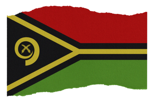 Vanuatu flag on torn paper