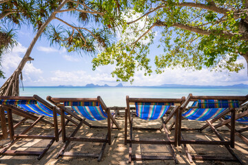 beach chair at Chilling sitting corner in resort