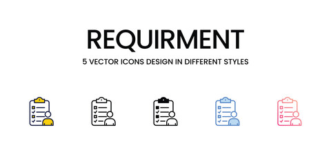 Requirment icon. Suitable for Web Page, Mobile App, UI, UX and GUI design.