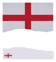 England flag on torn paper