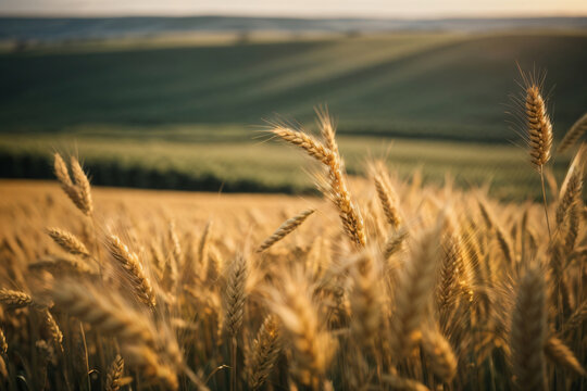 A wheat field border