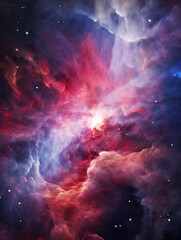 Naklejka premium Generative ai cosmic galaxy space dust universe with nebula and bright shining stars