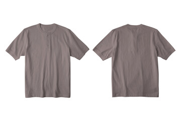 Asphalt Isolated Henley Neck Short Sleeve T-Shirt