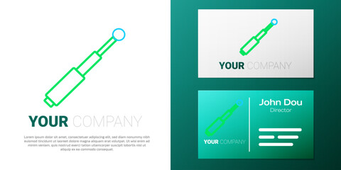 Line Telescopic baton icon isolated on white background. Colorful outline concept. Vector