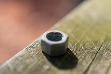 close up of screw nut