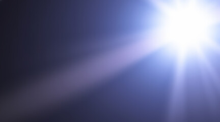 Deep blue lens flare abstract background