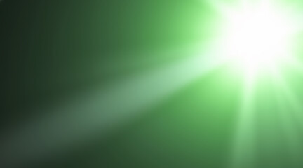 Dark green lens flare abstract background