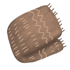 close up of a piece of blanket isolated