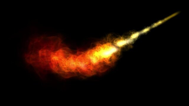 ドラゴンの炎のブレスのようなエフェクト動画