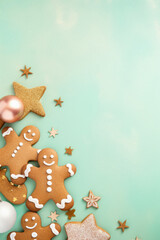 Fototapeta na wymiar Merry Christmas background, xmas festive decoratons winter holidays, happy new year.