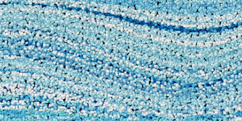 beaded parallel diagonal stripes in shades of blue and grey on a white background