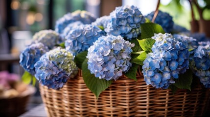 Beautiful Colorful Hydrangeas. Mother's day concept with a space for a text. Valentine day concept...