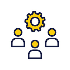 Training icon isolate white background vector stock illustration.