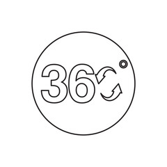 360 arrow icon vector illustration eps
