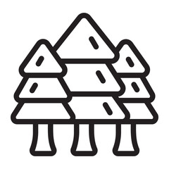 forest line icon