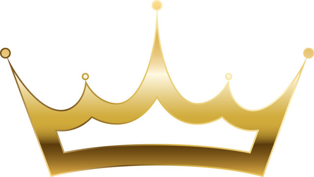 Vector illustration concept of golden crown isolated on white background