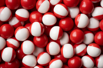 AI generated picture of delicious red and white candies christmas time
