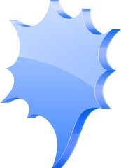 Vector illustration of high detailed 3d speech bubble isolated on white background.