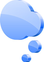 Vector illustration of high detailed 3d speech bubble isolated on white background.