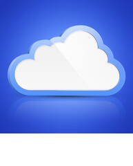 Realistic high detailed vector illustration of cloud computing concept