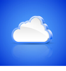 Realistic high detailed vector illustration of cloud computing concept
