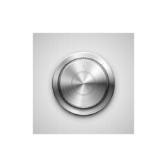 High detailed vector illustration of metallic knob.