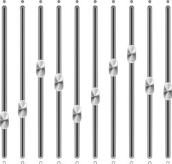 High detailed vector illustration of metallic controller