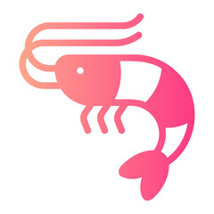 Shrimp gradient icon