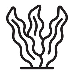 seaweed line icon