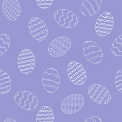 Easter eggs seamless patterns. Pattern for paper, textile,  banners, posters, cover design templates, social media stories wallpapers and greeting cards.