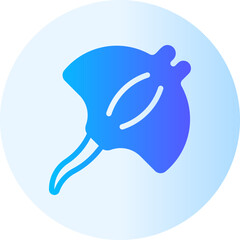 manta ray gradient icon