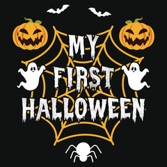 Best awesome happy Halloween day boo witches candy spooky typography or graphics tshirt design