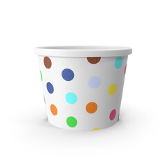 Colorful empty paper cup, 3D rendering, It can use to be for Tea, Coffee, Soup and Ice cream