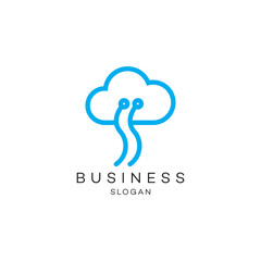 Cloud sky communication hub blog season weather nature technology Logo Design, Brand Identity, flat icon, monogram, business, editable, eps, royalty free image, corporate brand, creative, icon