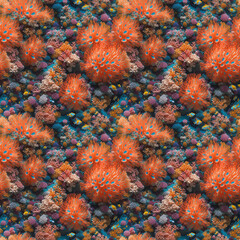 Fototapeta na wymiar marine life theme repeat pattern, generative ai