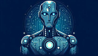 Artificial intelligence robot. Digital development