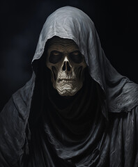 Fototapeta na wymiar grim reaper in the dark