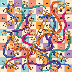 classic snakes and ladders board game